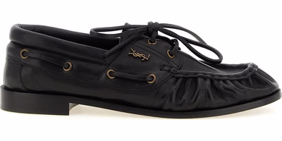 Black Calfskin Slip-On Loafers
