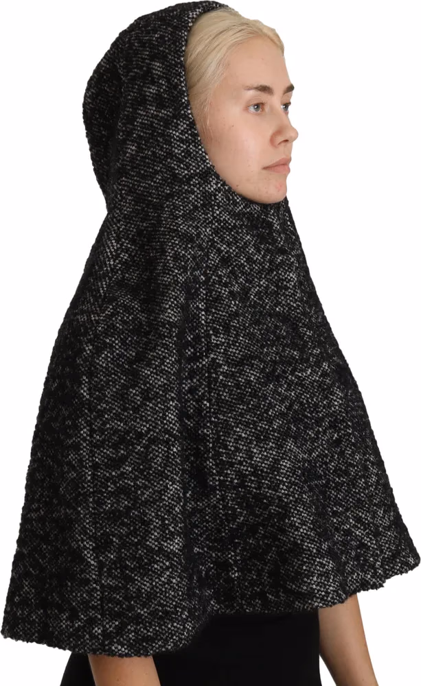 Dolce & Gabbana Gray Tweet Wool Kaftan Jacket Coat Top