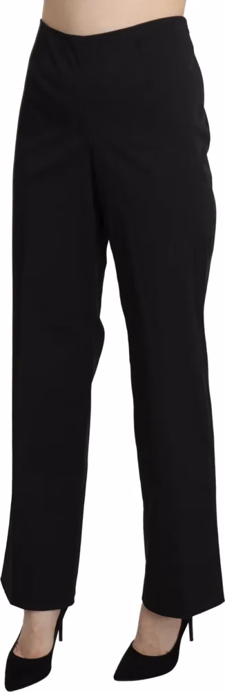 BENCIVENGA Black High Waist Straight Dress Trouser Pants