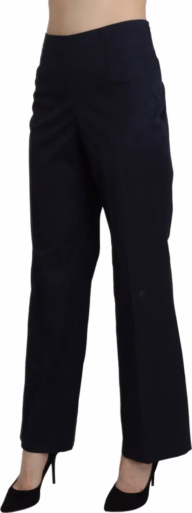 BENCIVENGA Navy Blue High Waist Straight Dress Trouser Pants