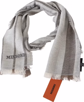Multicolor Striped Wool Unisex Neck Wrap Scarf
