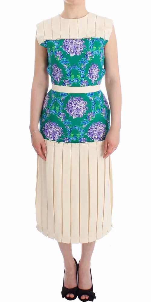 Caterina Gatta Multicolor Dress Gown Floral Sleeveless Gown