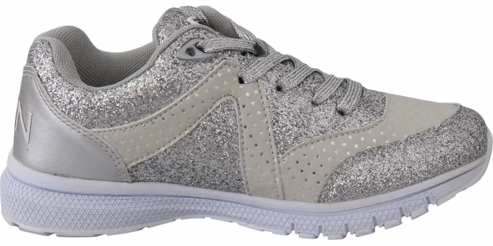 Plein Sport Silver Polyester Runner Jasmines Sneakers Shoes