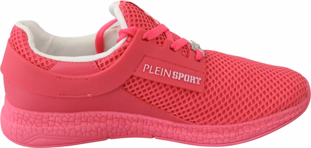 Plein Sport Fuxia Beetroot Polyester Runner Becky Sneakers Shoes