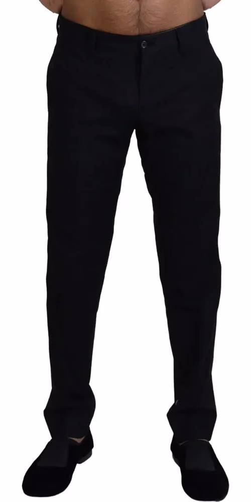 Dolce & Gabbana Black Chino Formal Cotton Pants