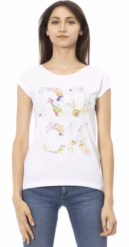 Trussardi Action White Cotton Women T-Shirt