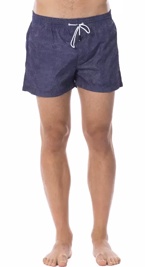 Roberto Cavalli Sport Blue Polyester Men's Swim Trunk