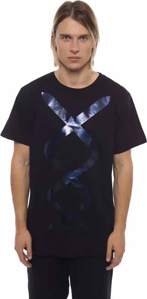 Nicolo Tonetto Black Cotton Men T-Shirt
