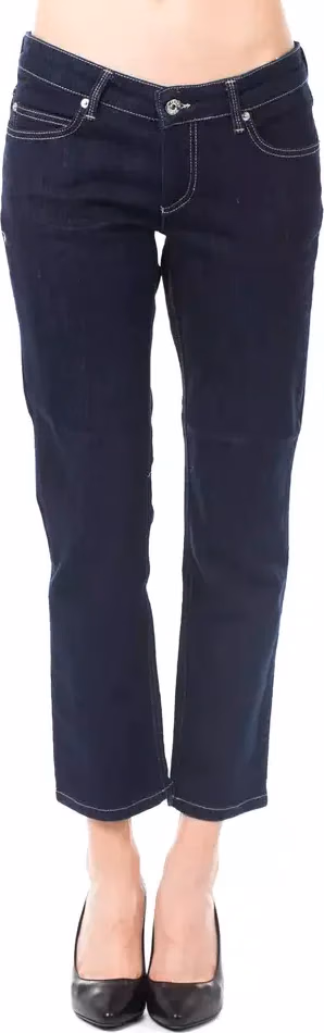 Ungaro Fever Blue Cotton Women Capri Jeans