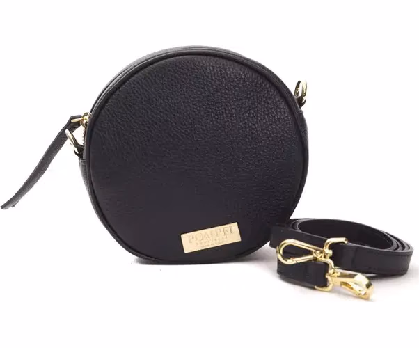 Pompei Donatella Gray Leather Women Crossbody Bag