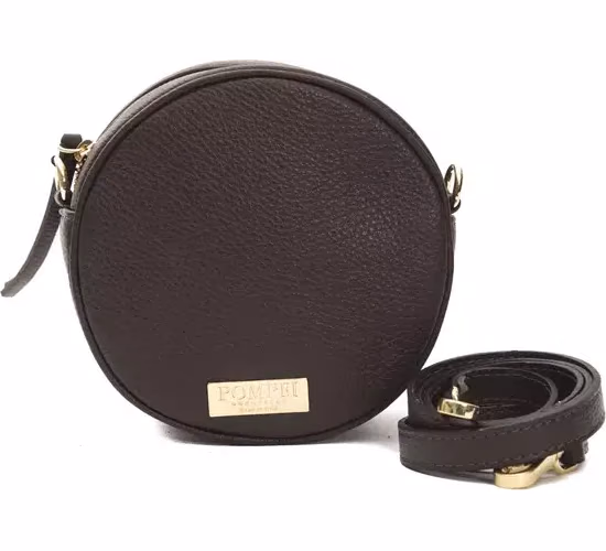 Pompei Donatella Brown Leather Women Crossbody Bag