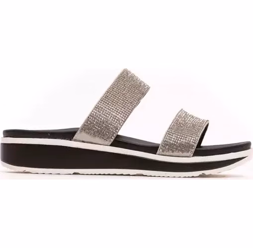 Péché Originel Silver Textile Women Sandal