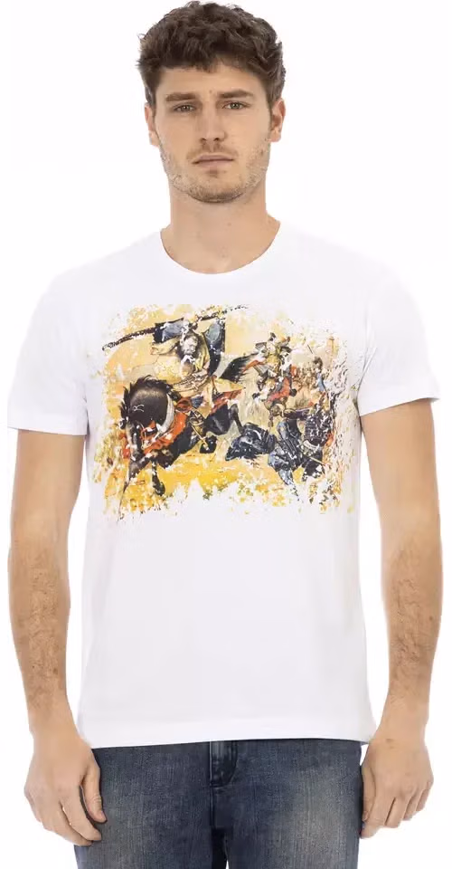 Trussardi Action White Cotton Men T-Shirt