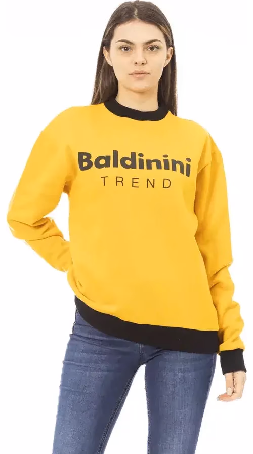 Baldinini Trend Yellow Cotton Women Hoodie