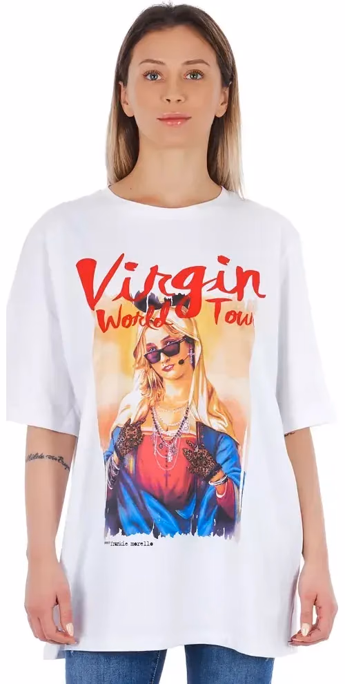 Frankie Morello White Cotton Women T-Shirt