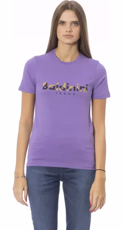Baldinini Trend Purple Cotton Women T-Shirt