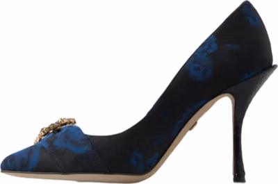 Blue Floral Ayers Crystal Pumps Shoes
