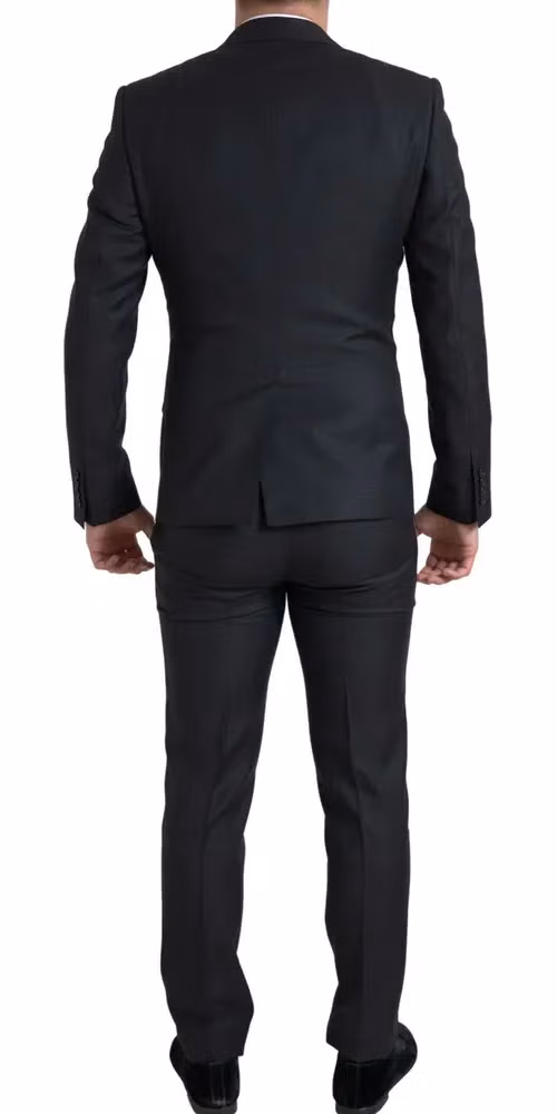 Dolce & Gabbana Dark Gray 3 Piece Single Breasted MARTINI Suit