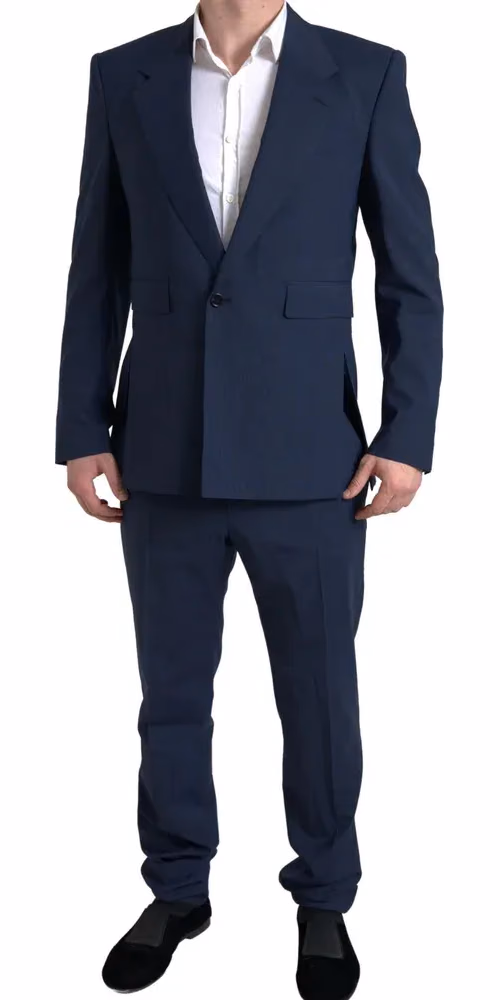 Dolce & Gabbana Blue 2 Piece Single Breasted SICILIA Suit
