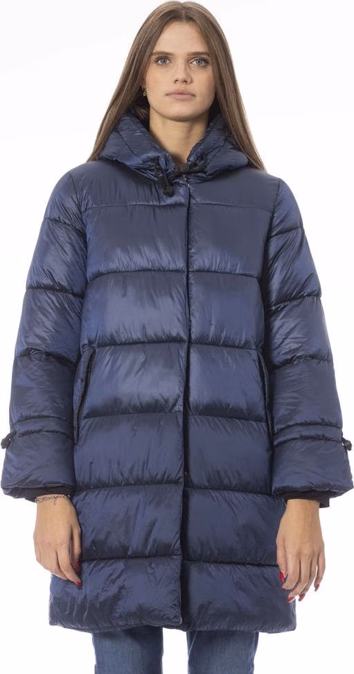 Baldinini Trend Light Blue Nylon Jackets & Coat