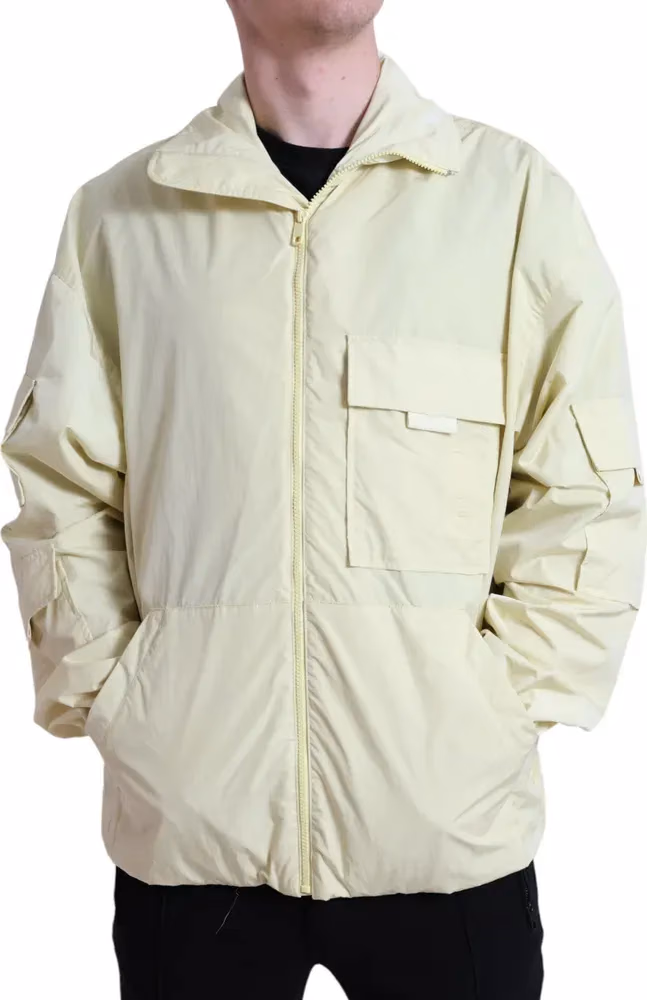Dolce & Gabbana Yellow Nylon Collared Full Zip Parka Jacket