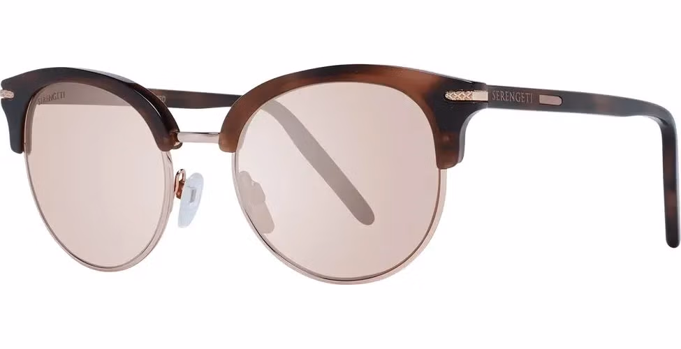 Serengeti Brown Acetate & Metal Sunglasses