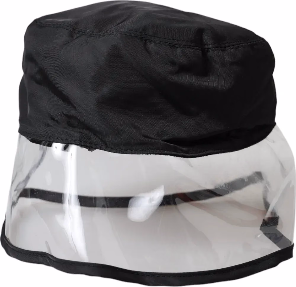 Dolce & Gabbana Black Polyester Plastic Bucket Hat Men