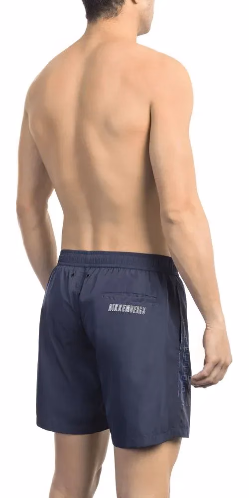 Bikkembergs Light Blue Polyester Men Swimsuit