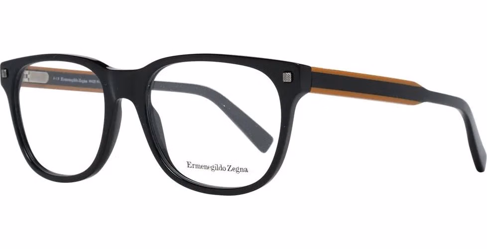 Ermenegildo Zegna Black Plastic Glasses (Frames)