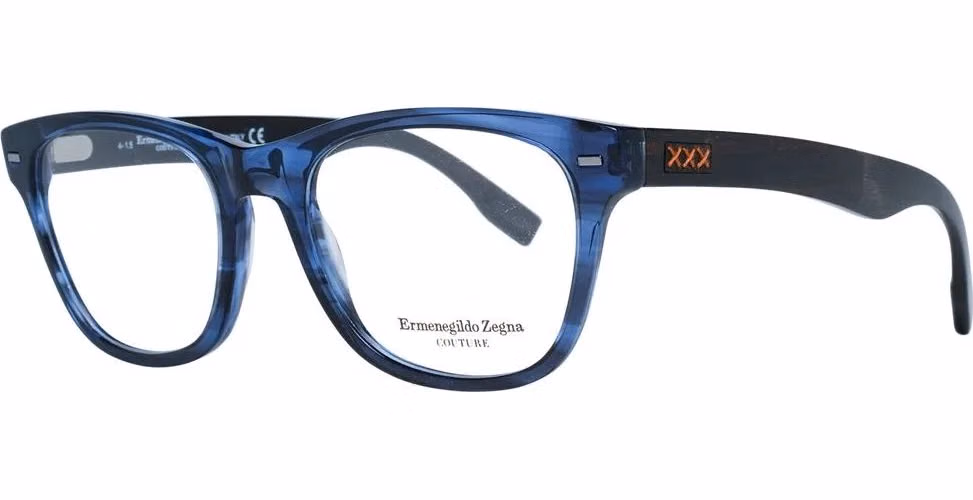 Ermenegildo Zegna Blue Plastic Glasses (Frames)