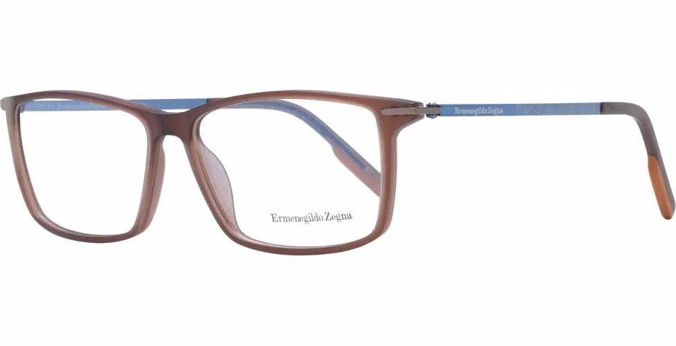 Ermenegildo Zegna Brown Plastic Glasses (Frames)
