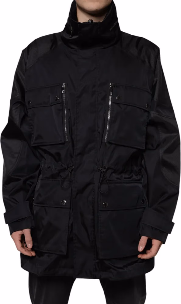 Dolce & Gabbana Black Nylon Winter Men Parka Coat Jacket