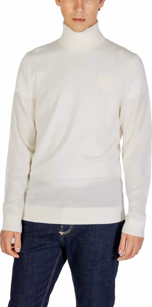 Calvin Klein Jeans Cream Wool Turtleneck