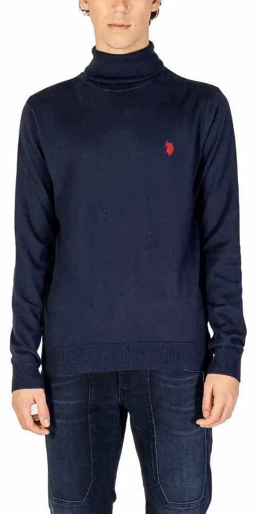 U.S. POLO ASSN. Blue Cotton Turtleneck