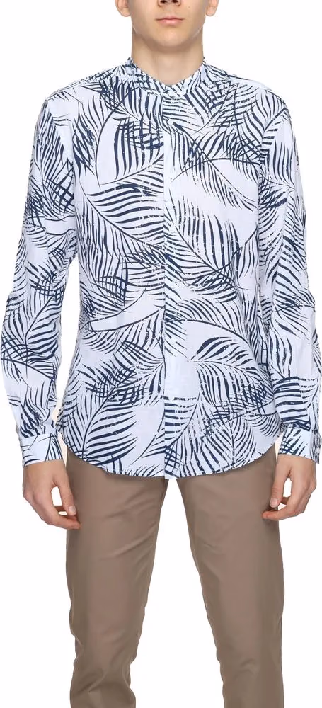 Antony Morato Blue Cotton Pattern Shirt
