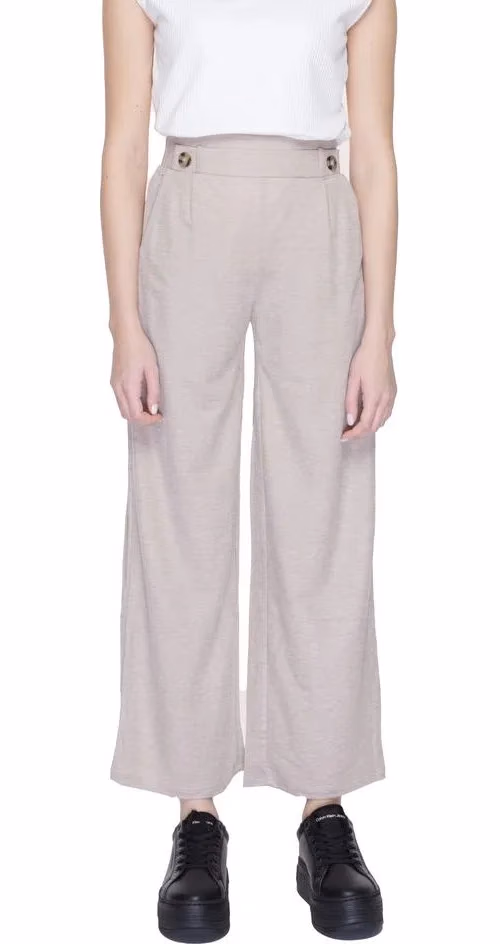 Jacqueline De Yong Gray Viscose Casual Pants