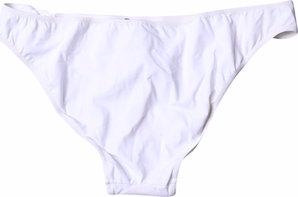 Dolce & Gabbana White Nylon Beachwear Bikini Bottom Swimwear