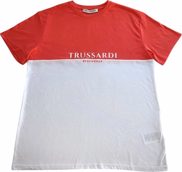 Trussardi Beachwear White Polyester Men T-Shirt
