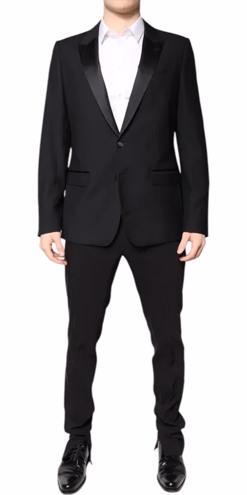 Dolce & Gabbana Black Wool Single Breasted Blazer Jacket