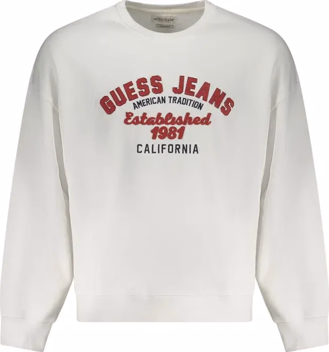 Guess Jeans White Cotton Men's Sweatshirt