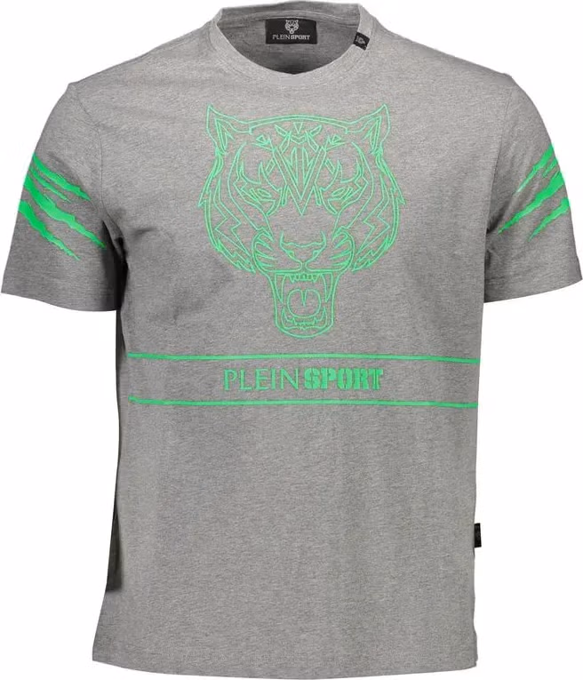 Plein Sport Grigio Cotton Men T-Shirt