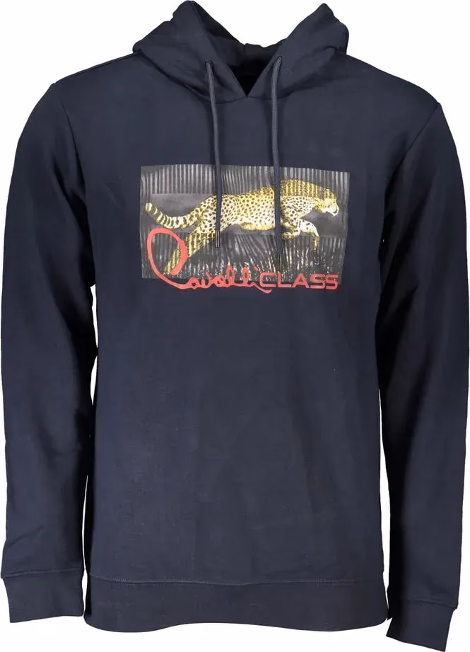 Cavalli Class Blue Cotton Men Sweatshirt