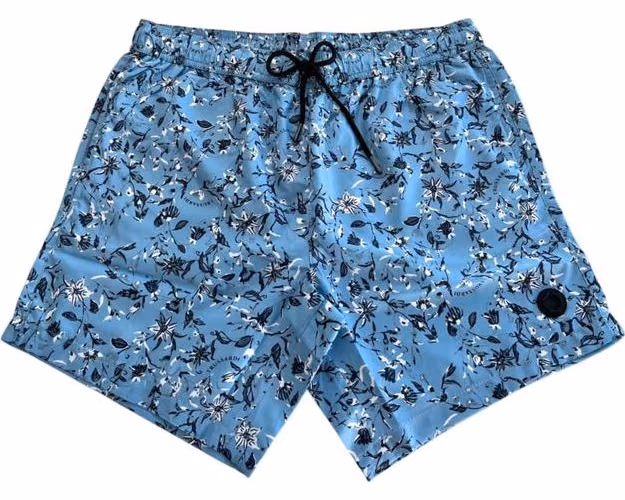 Trussardi Beachwear Light Blue Polyester Men Swim Trunk