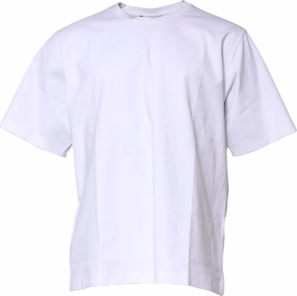 Dolce & Gabbana White Cotton Short Sleeves Crew Neck T-shirt