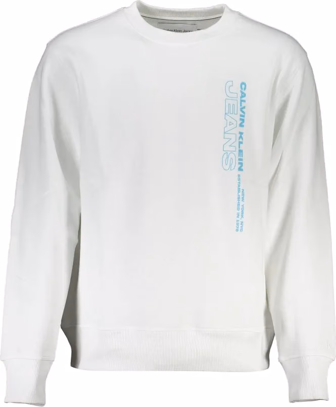Calvin Klein White Cotton Men's Sweatshirt