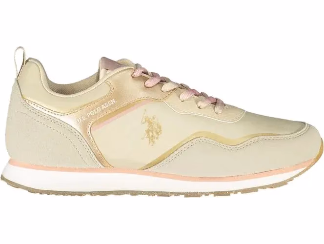 U.S. POLO ASSN. Beige Polyurethane Women Sneaker