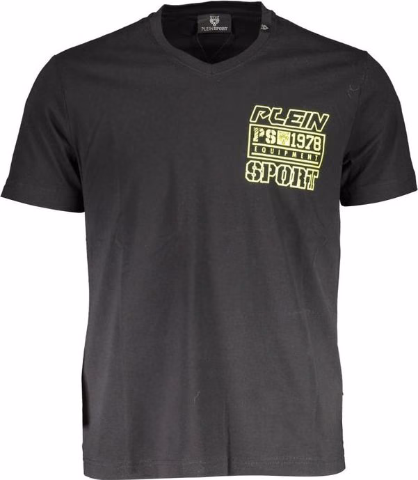 Plein Sport Black Cotton Men T-Shirt