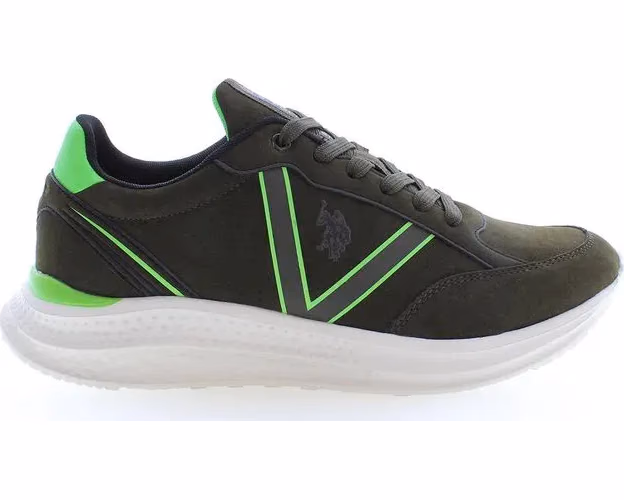 U.S. POLO ASSN. Green Polyester Men's Sneaker