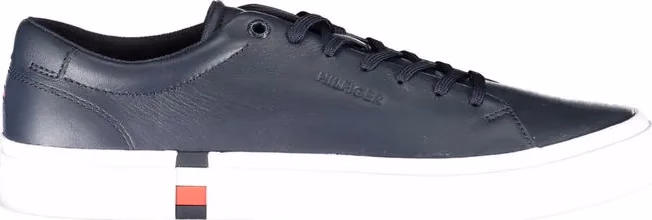 Tommy Hilfiger Blue Leather Men Sneaker