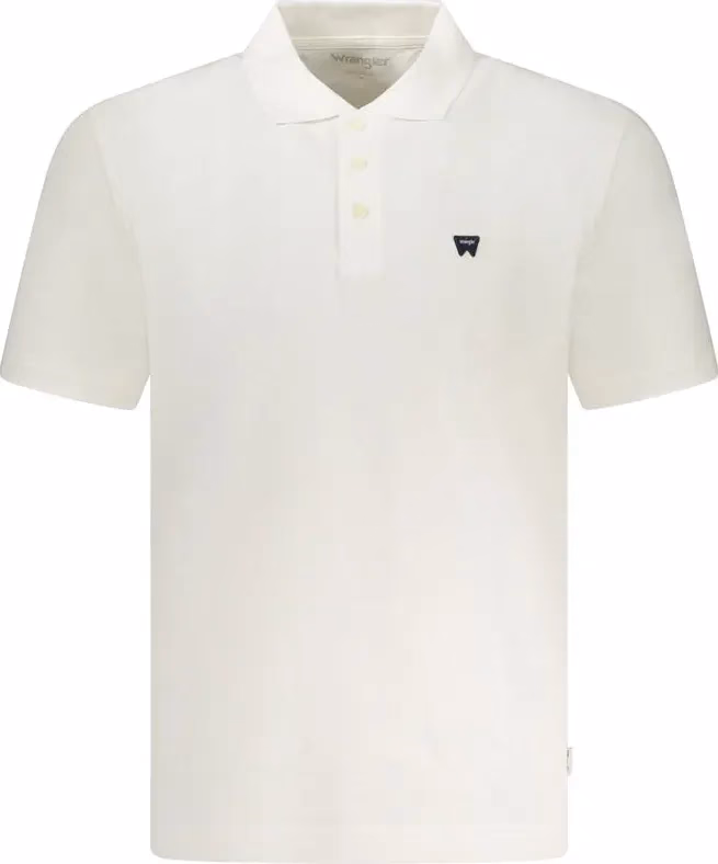 Wrangler White Cotton Men Polo Shirt